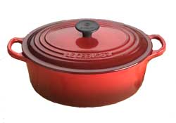 Red Le Creuset Oval Oven