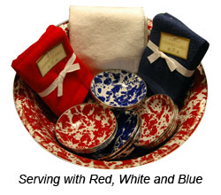 Red, White, and Blue Serviceware