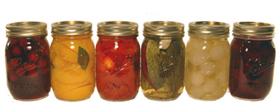 Six Canning Jars