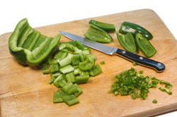 Chopping Peppers