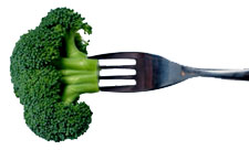 Broccoli on Fork