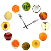 Clock of Fruits and Vegetables