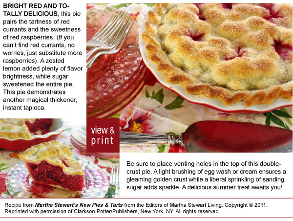 RECIPE: Red Currant and Raspberry Pie