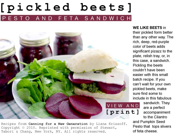 RECIPE: Pickled Beets, Pesto and Feta Sandwich