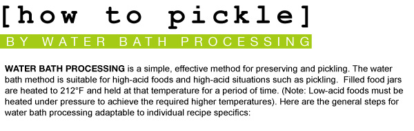 How to Pickle by Water Bath Processing
