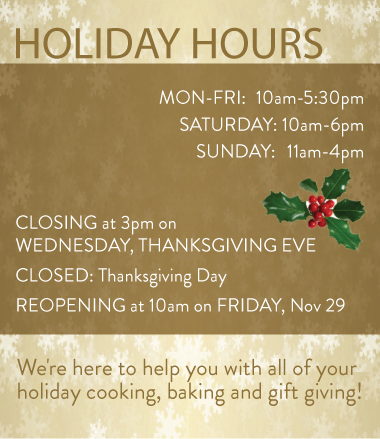 Holiday Hours