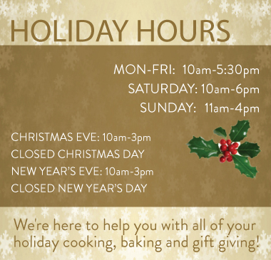 Holiday Hours