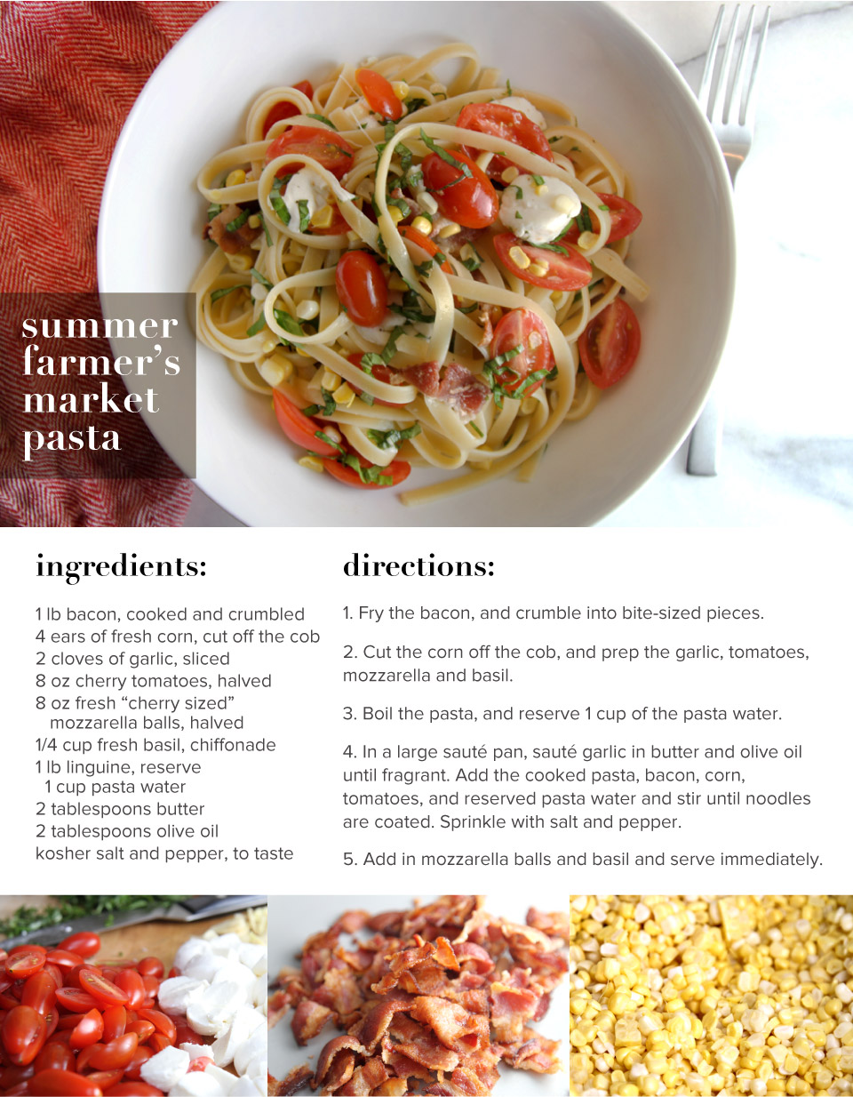 Summer Farmer's Market Pasta