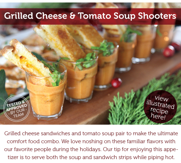 RECIPE: Grilled Cheese and Tomato Soup Shooters