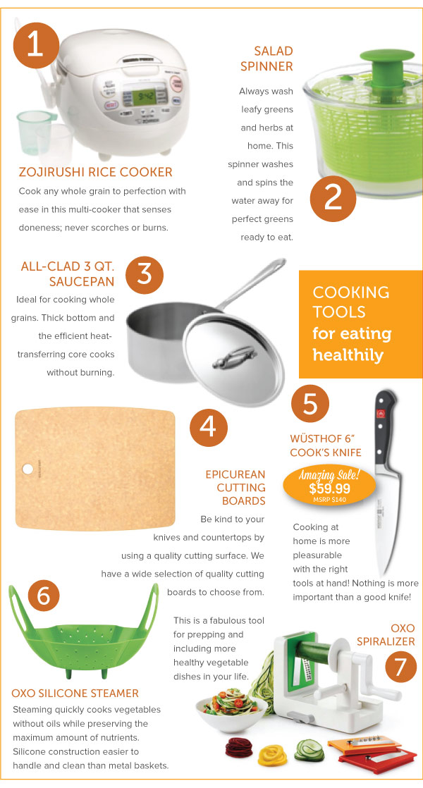 Cooking Tools for Eating Healthy