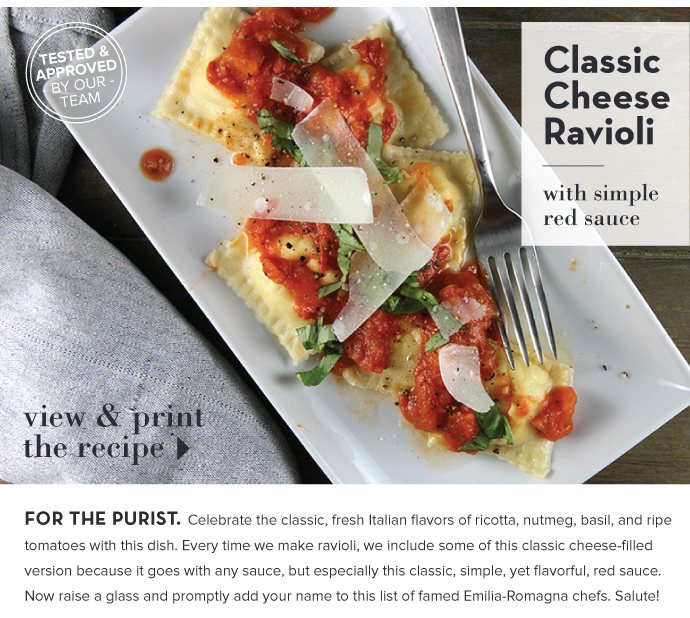 RECIPE: Classic Cheese Ravioli