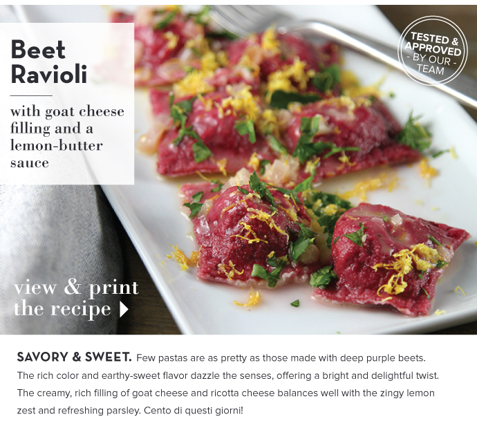 RECIPE: Beet Ravioli