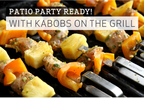 Patio Party Ready with Kabobs on the Grill