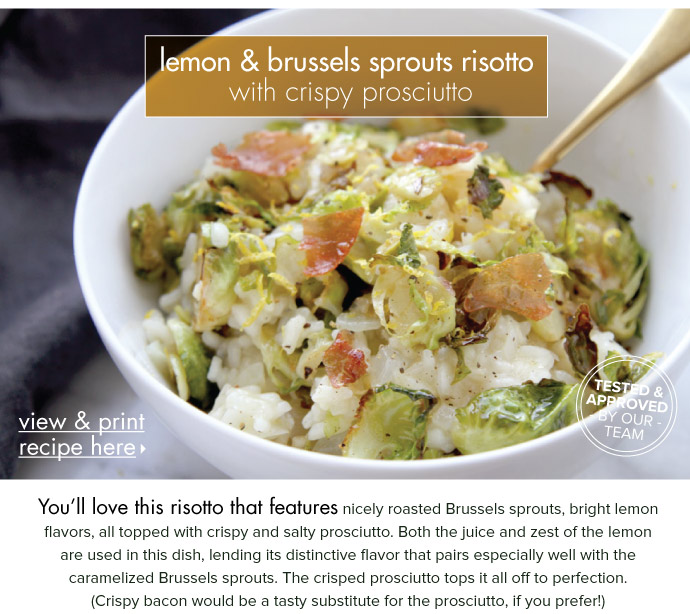 RECIPE: Lemon and Brussels Sprouts RIsotto