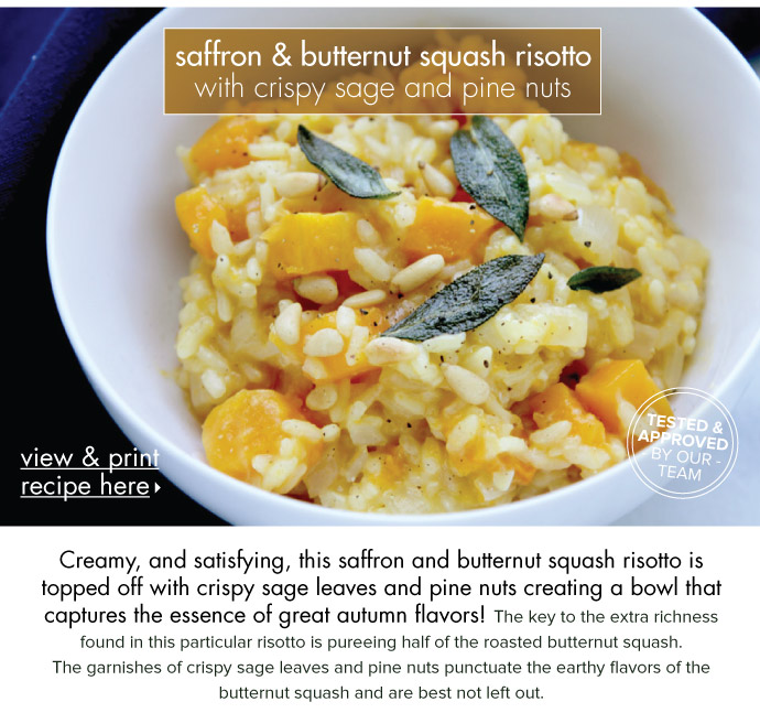 RECIPE: Saffron and Butternut Squash Risotto