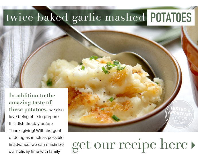 RECIPE: Twice Baked Garlic Mashed Potatoes