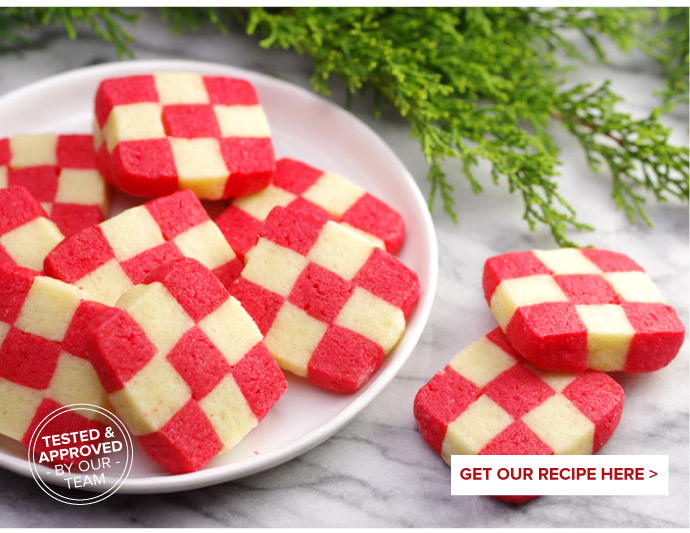 RECIPE: Red and White Checkerboard Cookies