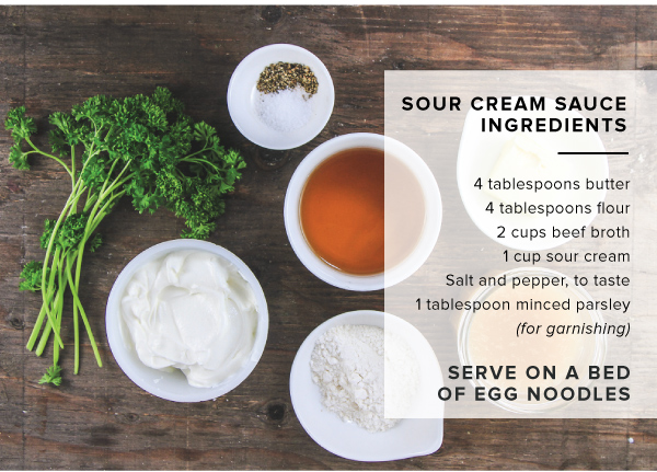 Sour Cream Sauce for Swedish Meatballs - Creations by Kara