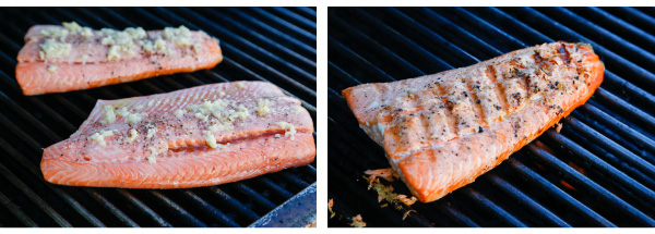 Grilled Salmon Salad with Red Quinoa, Avocado, and a Cilantro Lime Crema