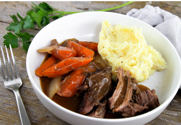 Slow Cooker Pot Roast with Carrots and Onions