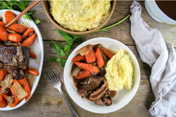 Slow Cooker Pot Roast with Carrots and Onions