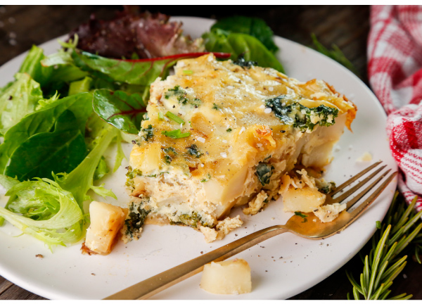 Kale, Potato, and Roasted Garlic Frittata