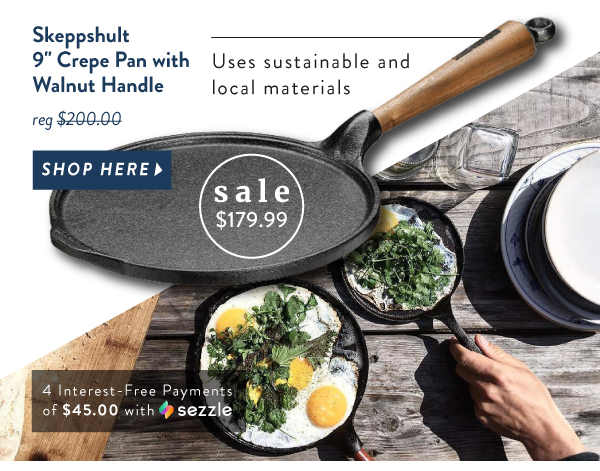 Deep frying pan with wooden handle & glass lid - Skeppshult - Shop online